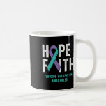 Faith Hope Suicide Prevention Awareness Lila and Kaffemugg<br><div class="desc">Faith Hope Suicide Prevention Awareness Lila and Teal</div>
