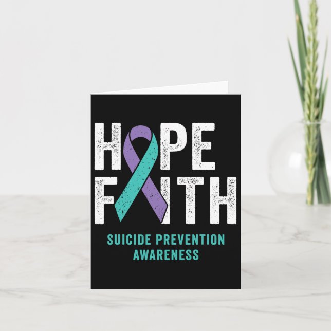 Faith Hope Suicide Prevention Awareness Lila and Kort (Framsida)