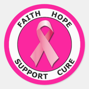 FAITH HOPE SUPPORT CURE RUNT KLISTERMÄRKE