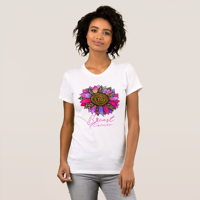 Faith Hope Survivor Breast Cancer Awareness T Shirt (Hel framsida)