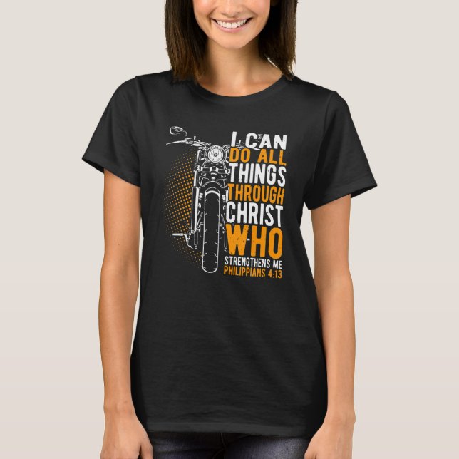 Faith I can do all things through christ christian T Shirt (Framsida)