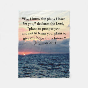 FAITH I JEREMIAH 29:11 SUNRISE VERSE FLEECEFILT