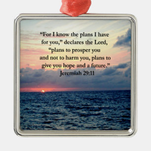 FAITH I JEREMIAH 29:11 SUNRISE VERSE JULGRANSPRYDNAD METALL