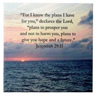 FAITH I JEREMIAH 29:11 SUNRISE VERSE KAKELPLATTA