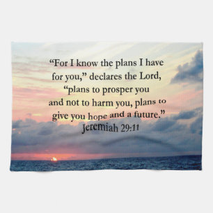 FAITH I JEREMIAH 29:11 SUNRISE VERSE KÖKSHANDDUK