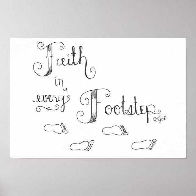 Faith i varje fotsteg poster (Framsidan)
