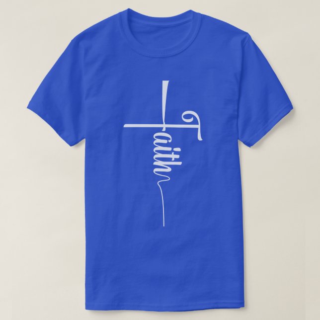 Faith in Curved Font Kor Illustration 6 T Shirt (Design framsida)