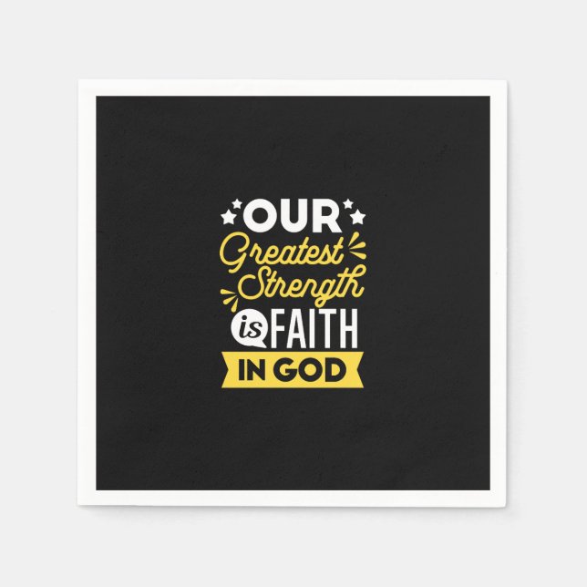 Faith in God – Our Greatest Strength Quote Pappersservett (Framsidan)
