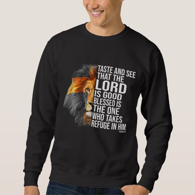 Faith in God - Psalm Christian Bible Lång Ärmad Tröja (Framsida)