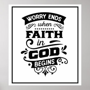 Faith in Gud Quote Poster