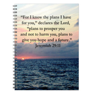 FAITH IN JEREMIAH 29:11 SUNRISE VERSE ANTECKNINGSBOK MED SPIRAL