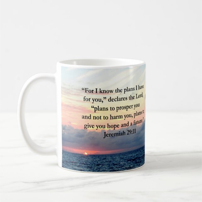 FAITH IN JEREMIAH 29:11 SUNRISE VERSE KAFFEMUGG (Vänster)