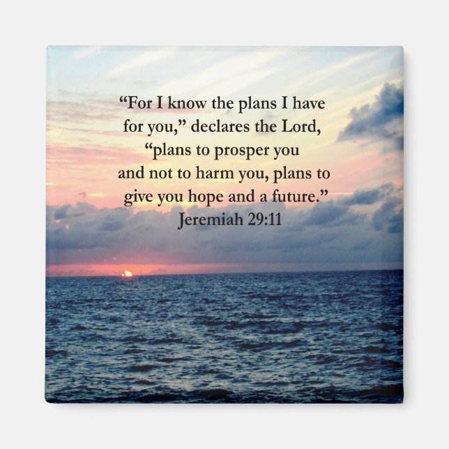 FAITH IN JEREMIAH 29:11 SUNRISE VERSE MAGNET (Framsidan)