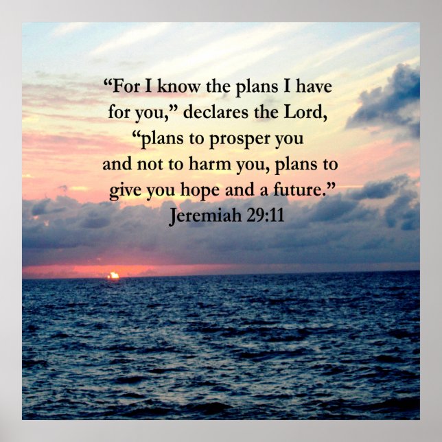 FAITH IN JEREMIAH 29:11 SUNRISE VERSE POSTER (Framsidan)
