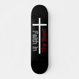 Faith in the Blood White Kor Skateboard
