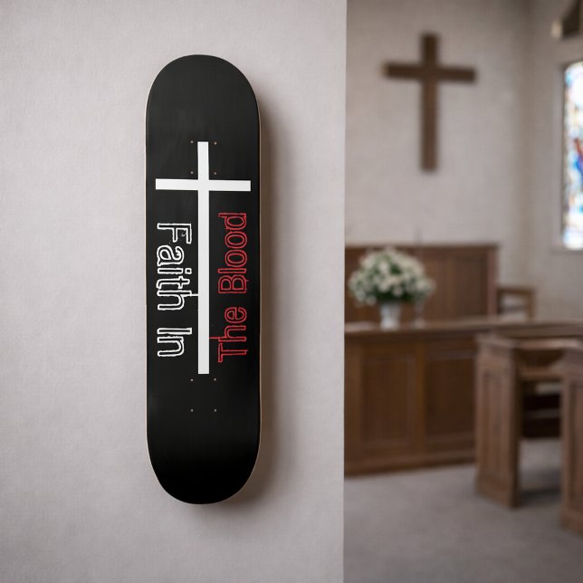 Faith in the Blood White Kor Skateboard (Skapare uppladdad)