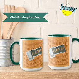 Faith Inspirational Christian Scripture 2-Toned Mugg