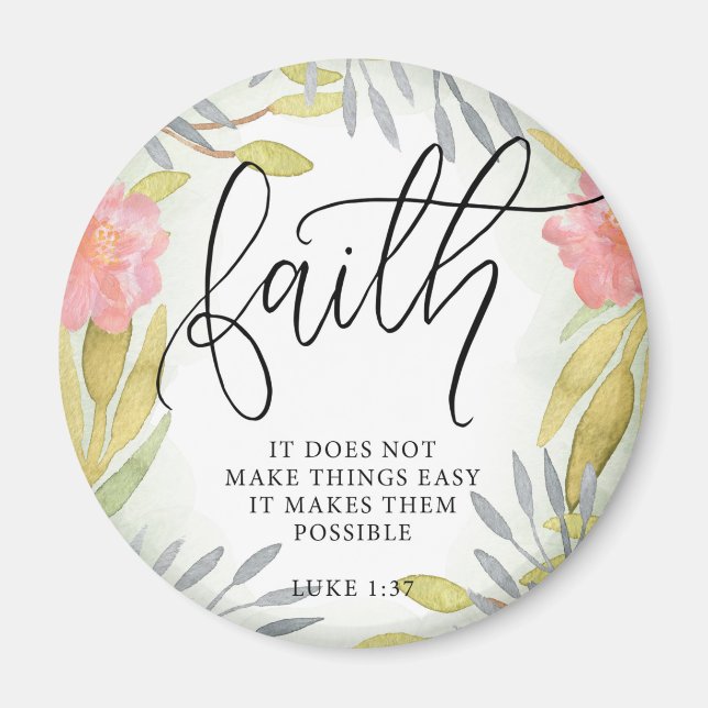 Faith Inspirational Gift Magnet (Framsidan)