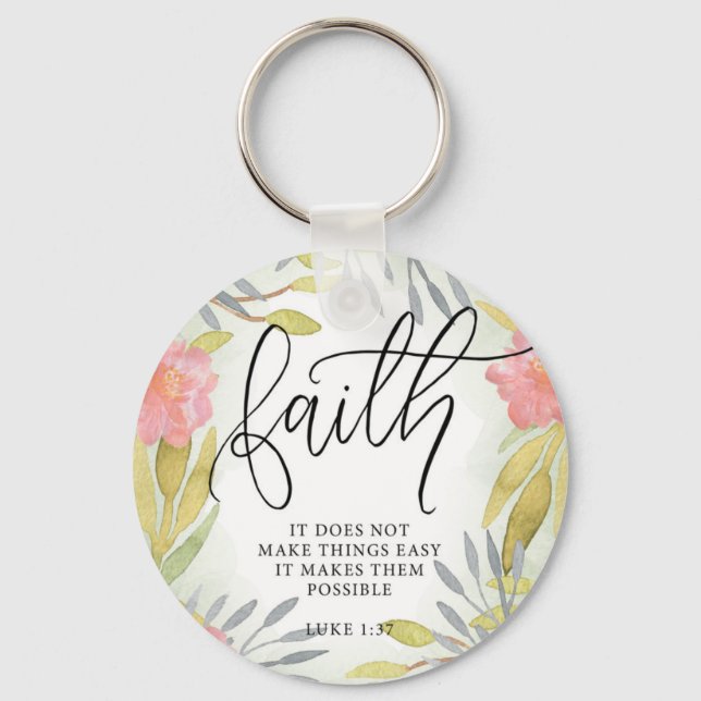 Faith Inspirational Gift Nyckelring (Framsida)