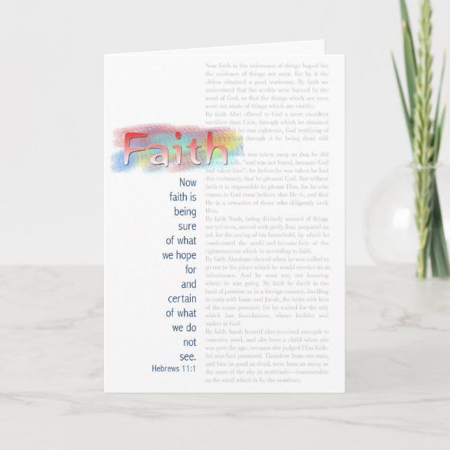 Faith Inspirational Greeting Card Kort (Framsida)
