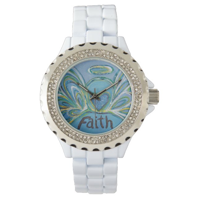 Faith Inspirational Guardian Angel Wrist Watch Armbandsur (Framsida)