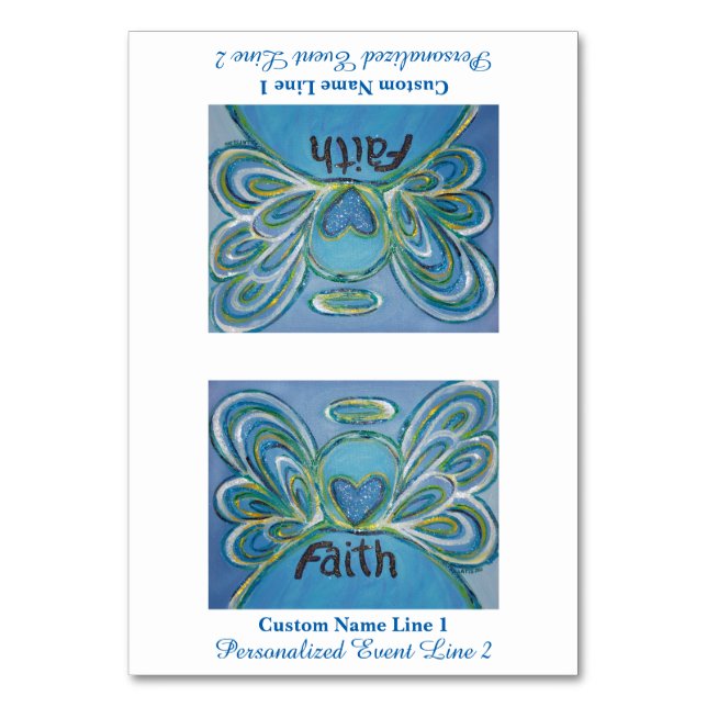 Faith Inspirational Ord Angel Bord Tält Card Bordsnummer (Framsidan)