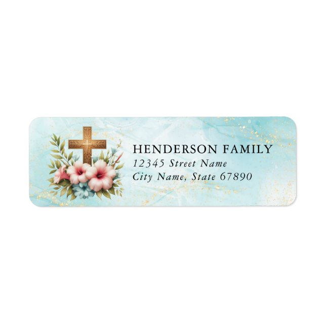Faith & Inspirational Returetiketters Returadress Etikett (Framsidan)