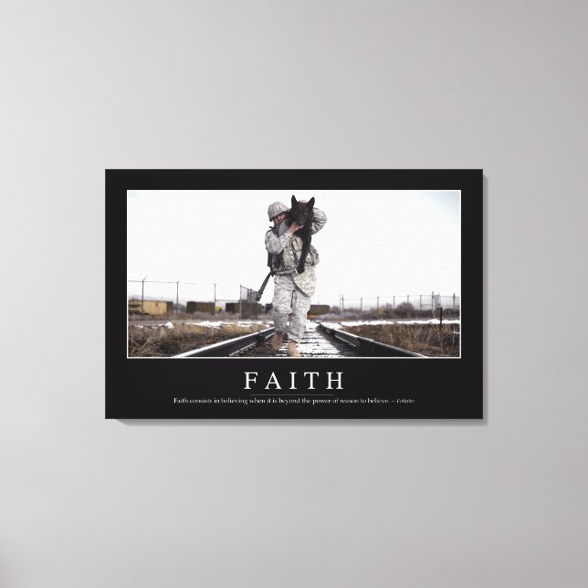 Faith: inspirationsoffert canvastryck (Framsida)