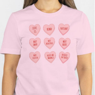 Faith-Inspired Valentine Day T-Shirt med hjärtan