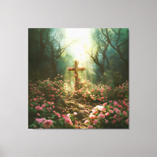 Faith-inspirerad Heliga Spirit wall konst med natu Canvastryck