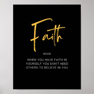 Faith inspiring Quote Poster