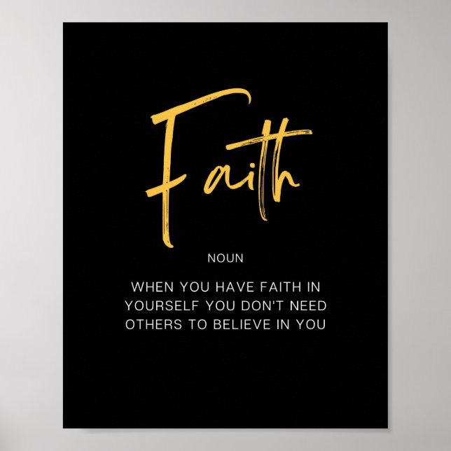 Faith inspiring Quote Poster (Framsidan)