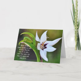 Faith Iris Flower Prayer Card Kort