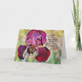 Faith Iris Flowers Thoughts-kortet Kort