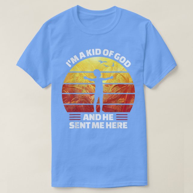 Faith, Jesus, Gud, jag är Guds barn och han skicka T Shirt (Design framsida)