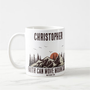 Faith kan flytta berg Bible Verse åt honom Kaffemugg