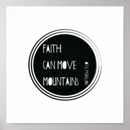 "Faith kan flytta berg" Bible verse Poster