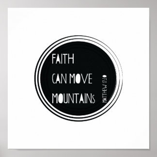 "Faith kan flytta berg" Bible verse Poster