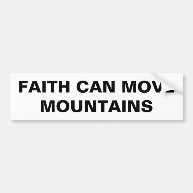 Faith kan flytta berg bildekal (Framsidan)