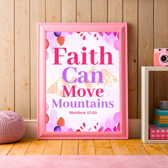 Faith kan flytta berg Boho Christian Tonåring Girl Poster (Skapare uppladdad)