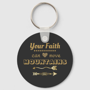 Faith kan flytta berg inspiration nyckelring