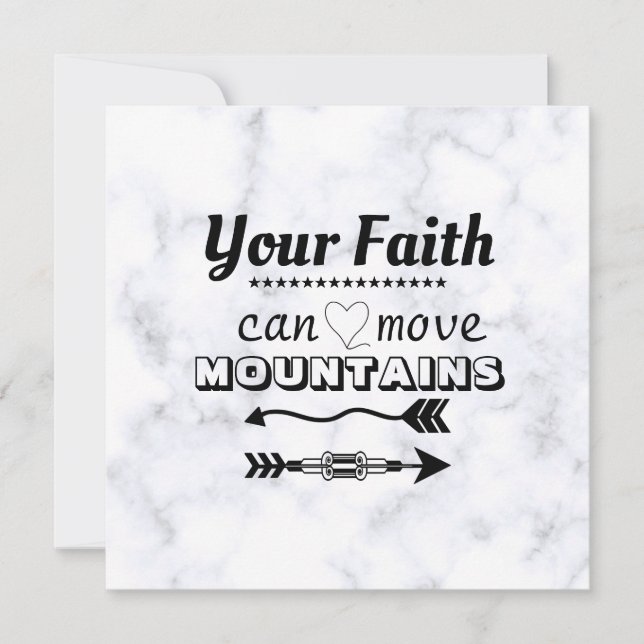 Faith kan flytta berg-inspirationskort (Framsida)