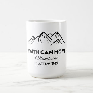 Faith kan flytta berg kaffemugg