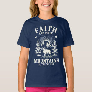 Faith kan flytta berg Matthew 17:20 Bible Chris T Shirt