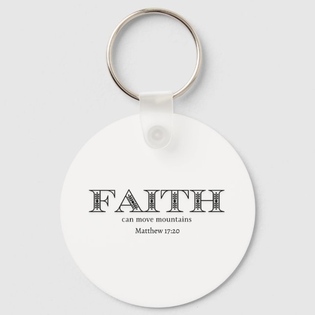 Faith kan flytta berg Matthew 17 Nyckelring (Framsida)