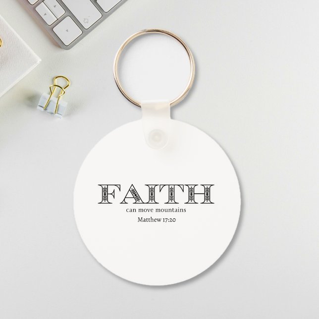 Faith kan flytta berg Matthew 17 Nyckelring (Faith can move mountains Matthew 17 Keychain)