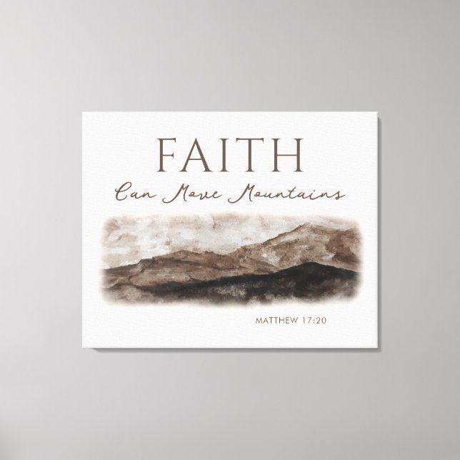 Faith kan flytta berg Rocky Ligcape Canvastryck (Framsida)