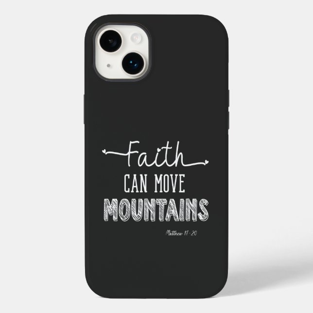 Faith kan flytta berg, svart och vit design (Baksida)