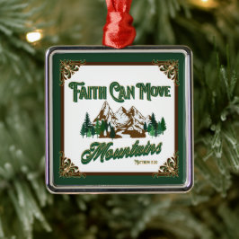 Faith kan flytta bergarnas kaffe Mugg Julgransprydnad Metall