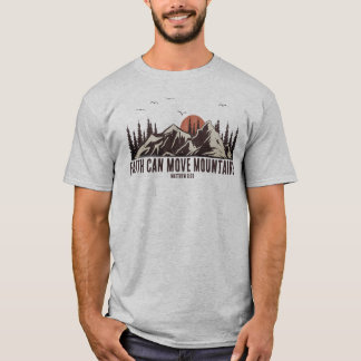 Faith kan flytta bergen Bible Verse Christian T Shirt